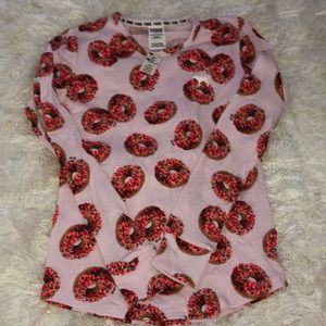 Vs pink long sleeve donut sleep tee